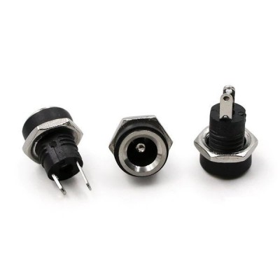 DC 022B 2,1/5,5 mm maitinimo lizdas - prisukamas - Kištukas