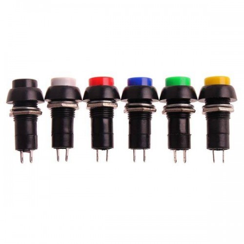 PBS mygtukas-11A - 250V 3A - monostabilus - apvalus - PBS mygtukas-11A - 250V 3A - monostabilus - apvalus -