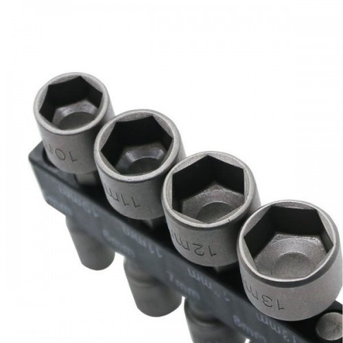 Kištukiniai veržliarakčiai 9 vnt. 5-13 mm - universalūs varžtų Kištukiniai veržliarakčiai 9 vnt. 5-13 mm - universalūs varžtų