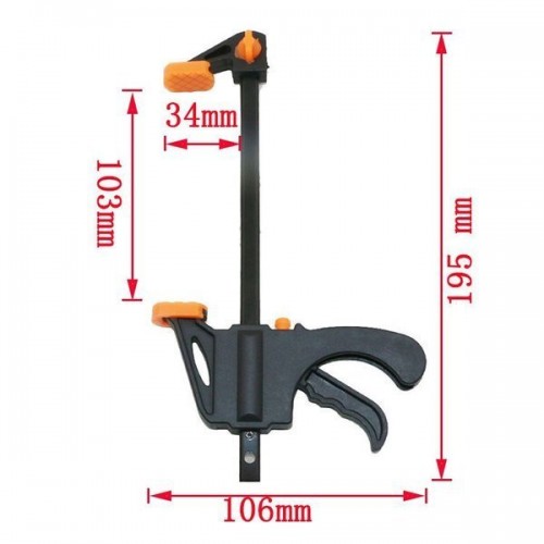 F tipo staliaus spaustukas - 4" 103 mm - Spaustukas - F tipo staliaus spaustukas - 4" 103 mm - Spaustukas -