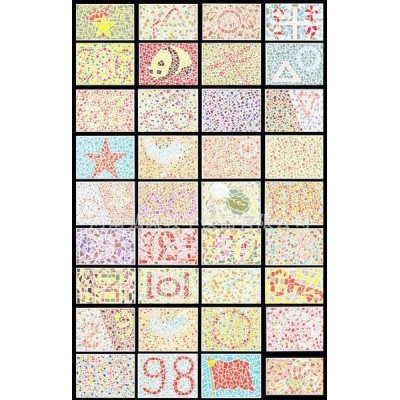 Ishihara lentelės - 36 lentelės - Daltonizmo regėjimo testų