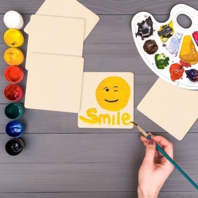 Fanera 3 mm 100x100 mm - suapvalinta lenta, skirta raižyti ir