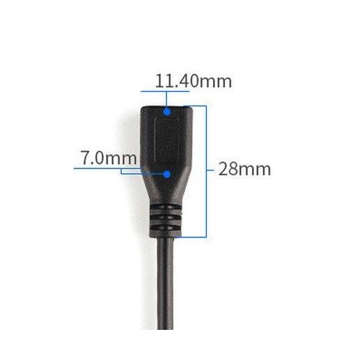 Mikro USB lizdas su 30 cm kabeliu - maitinimo Mikro USB lizdas su 30 cm kabeliu - maitinimo