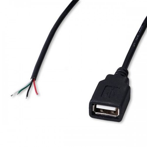 USB lizdas su 30 cm kabeliu - USB maitinimo laidas-Pagrindinis