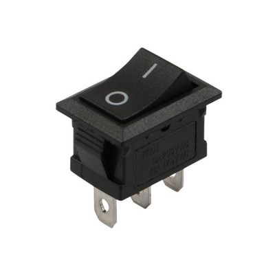 Kibernetinis jungiklis, bistabilus KCD1-101 - juoda - 21x15 mm
