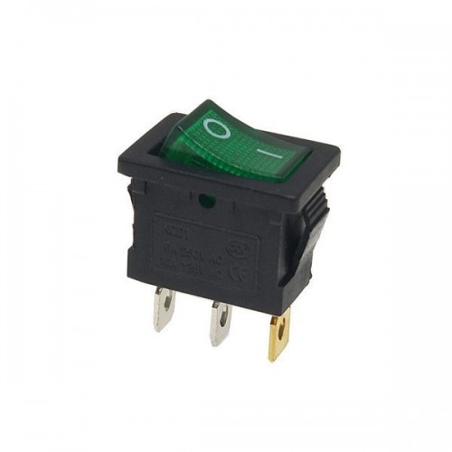 Kibernetinis jungiklis bistabilus KCD1-1 - žalias - 15x21 mm - Kibernetinis jungiklis bistabilus KCD1-1 - žalias - 15x21 mm -