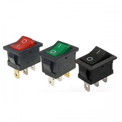 Kibernetinis jungiklis bistabilus KCD1-1 - žalias - 15x21 mm - Kibernetinis jungiklis bistabilus KCD1-1 - žalias - 15x21 mm -