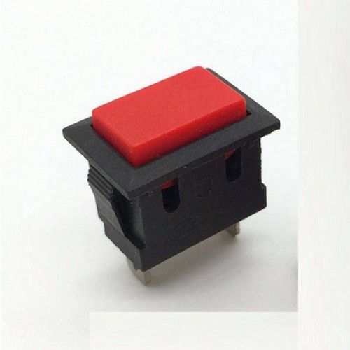 Momentinis mygtukas KCD1-101 2PIN - 250V 6A - raudona - Momentinis mygtukas KCD1-101 2PIN - 250V 6A - raudona -