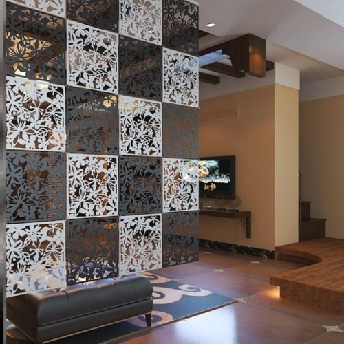 Ažūrinė sieninė plokštė - raudona 40x40cm - ekrano pertvara - Ažūrinė sieninė plokštė - raudona 40x40cm - ekrano pertvara -