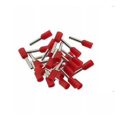 VE7508 izoliuota kabelio galo įvorė - raudona 0,75 mm2 - 100