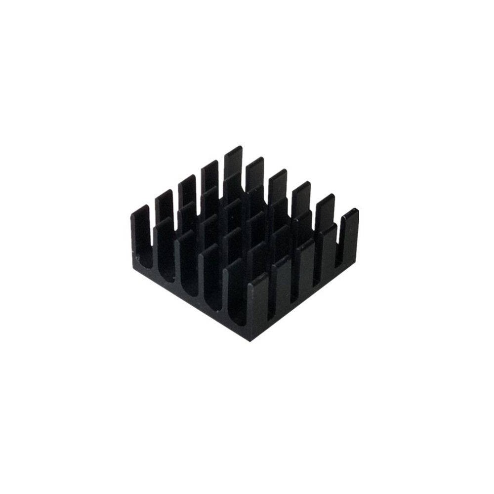 Ekstruzinis aliuminio radiatorius - 22x22x10 mm juodos spalvos