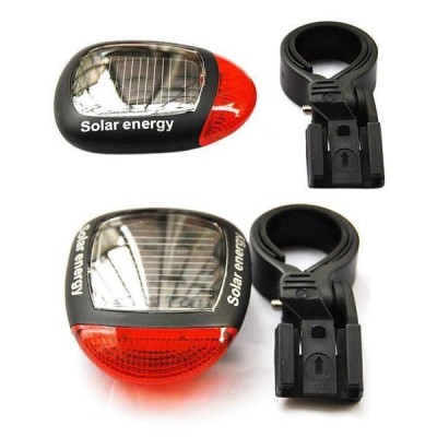Saulės dviračių galinis žibintas - 2xLED raudona - Dviračio