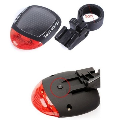 Saulės dviračių galinis žibintas - 2xLED raudona - Dviračio