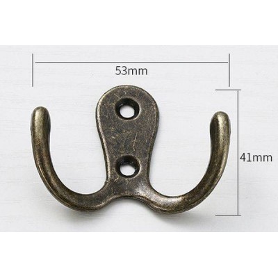 Dvigubas sieninis kablys - sidabras - matas - A2700 - Metalinis