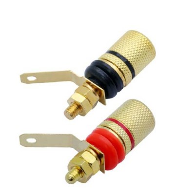 Garso garsiakalbio lizdas 4MM - paauksuotas bananas - Garso