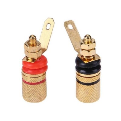 Garso garsiakalbio lizdas 4MM - paauksuotas bananas - Garso