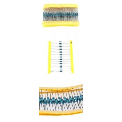 60 vnt. rinkinys - 5 tipų 0,25 W rezistoriai - 60 vnt.