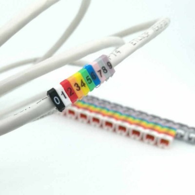 Kabelio žymeklis 5 mm - Kabelių organizatoriaus skaitmuo 0-9 -