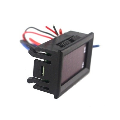 Voltmetras ir ampermetras 0-100V - 100A - 0.28' Raudona/raudona