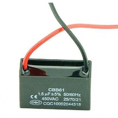 Paleidimo kondensatorius CBB61 2.0uF 450VAC varikliams - su