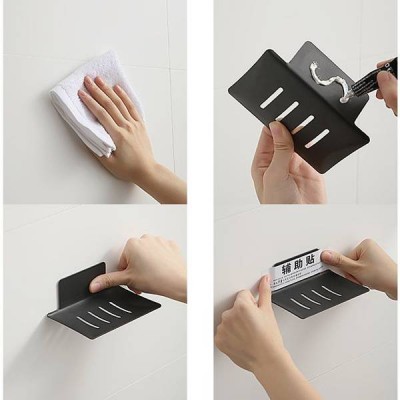 Muilo laikiklis metalinis - juoda - Muilo indas - Sieninis