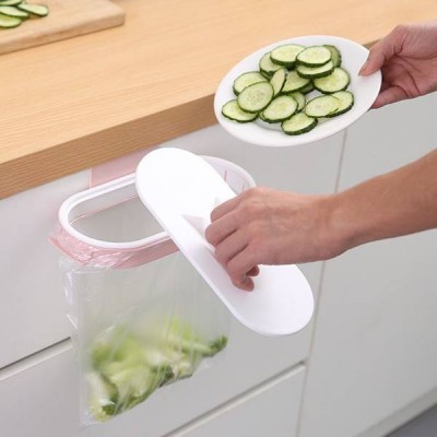 Pakabinamas šiukšlių maišų laikiklis - žalias-balta - Atliekų