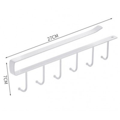 Spintos pakabos laikiklis - balta - puodelių laikiklis su