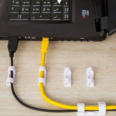 Kabelių organizatorius 6 mm - 20 vnt. skaidrių - vielos pluošto