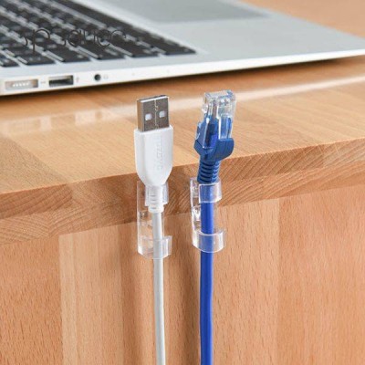 Kabelių organizatorius 10 mm - 16 vienetų skaidrių - vielos