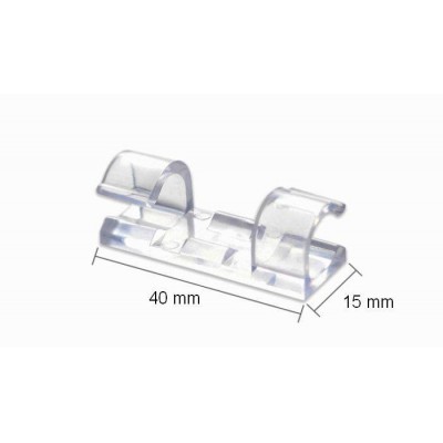Kabelių organizatorius 10 mm - 16 vienetų skaidrių - vielos