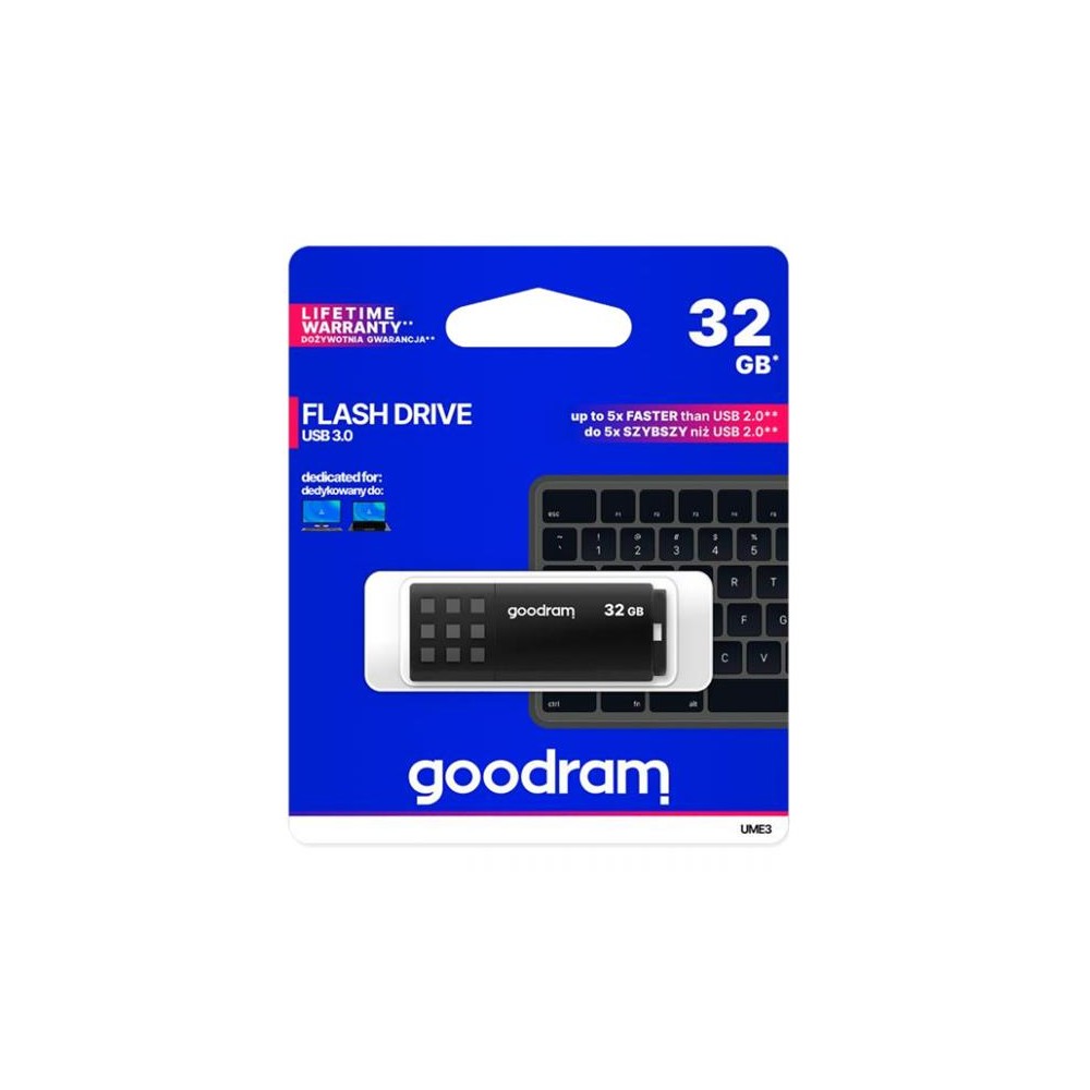 Flash GOODRAM USB 3.0 32GB balta-juoda-USB atmintukai