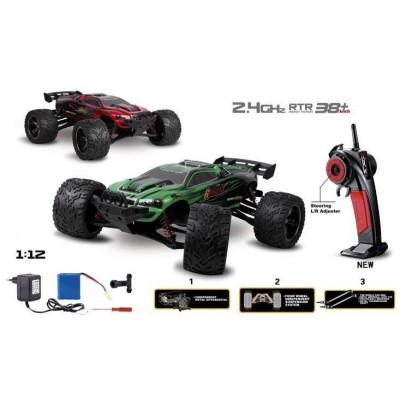 Truggy Racer 2WD 1:12 2.4GHz RTR - Žalioji-Pagrindinis