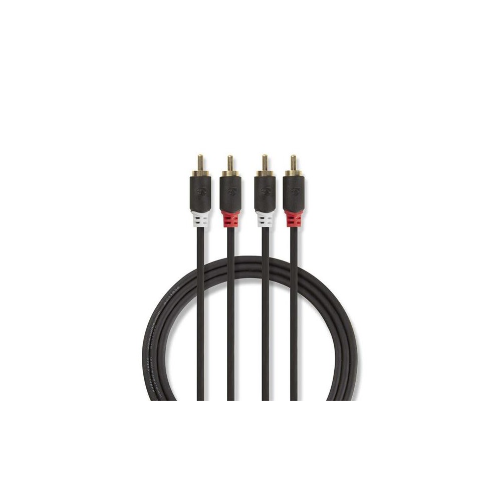 Kabelis 2x RCA jungtis/2x RCA jungtis 3 m NEDIS