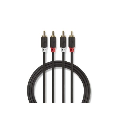 Kabelis 2x RCA jungtis/2x RCA jungtis 3 m NEDIS