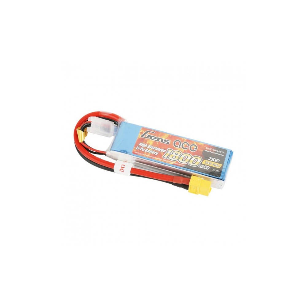 1800mAh 7.4V 45C XT60 Gens Ace-Pagrindinis 1800mAh 7.4V 45C XT60 Gens Ace-Pagrindinis